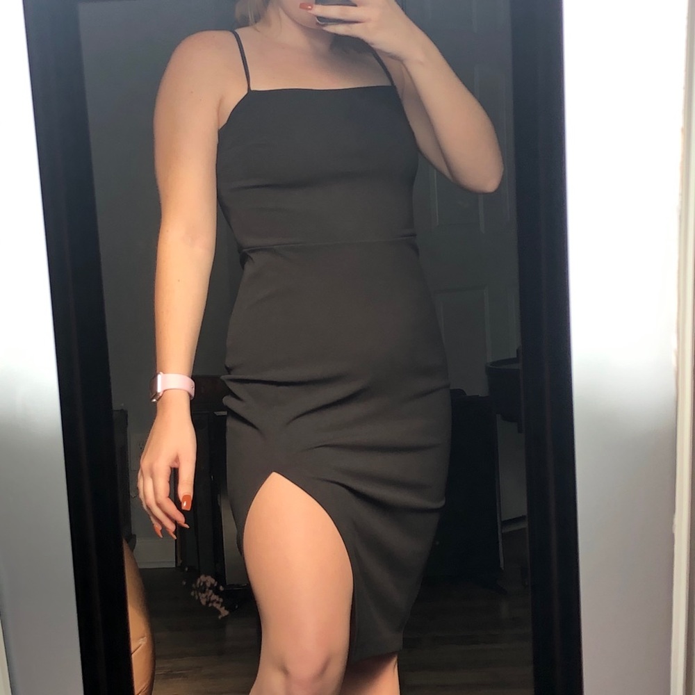 Black Slit Express Dress